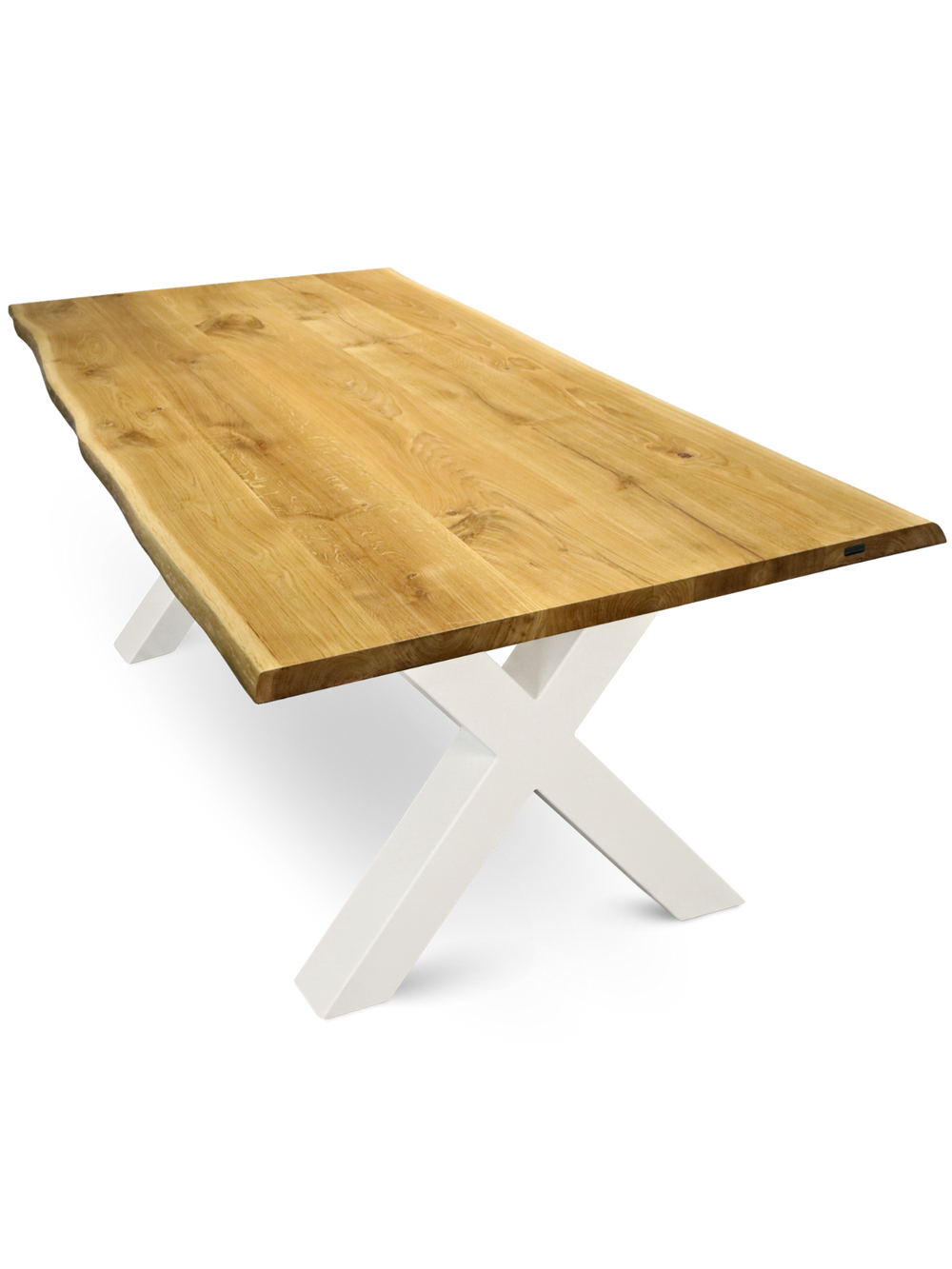 Massivholztisch mit Baumkante 200x100cm