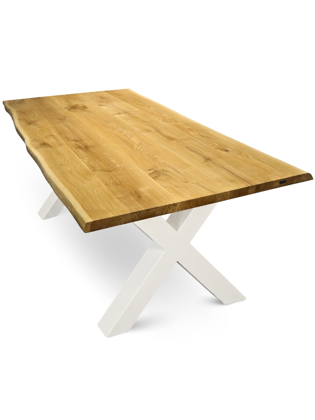 Massivholztisch mit Baumkante 200x100cm