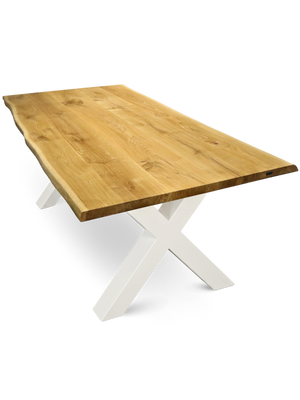 Massivholztisch mit Baumkante 200x100cm