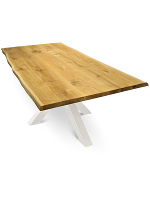Massivholztisch mit Baumkante 180x85cm