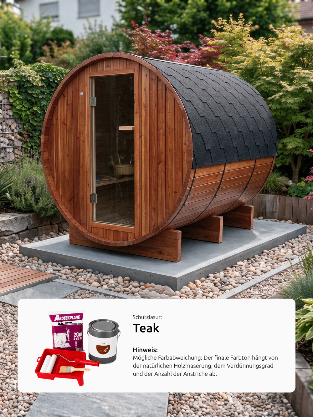 Sauna Anstrich Set - Teak