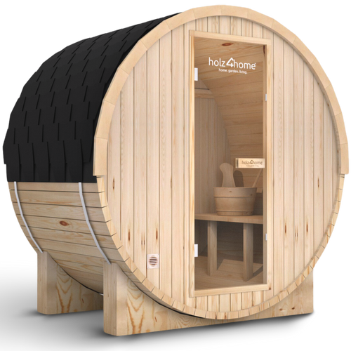 Fasssauna Pini wood Outdoor Sauna inkl. Ofen