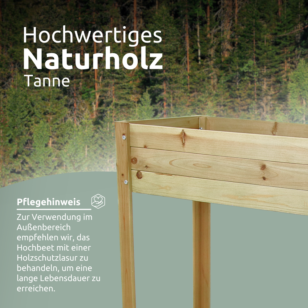 Hochbeet mit Ablage