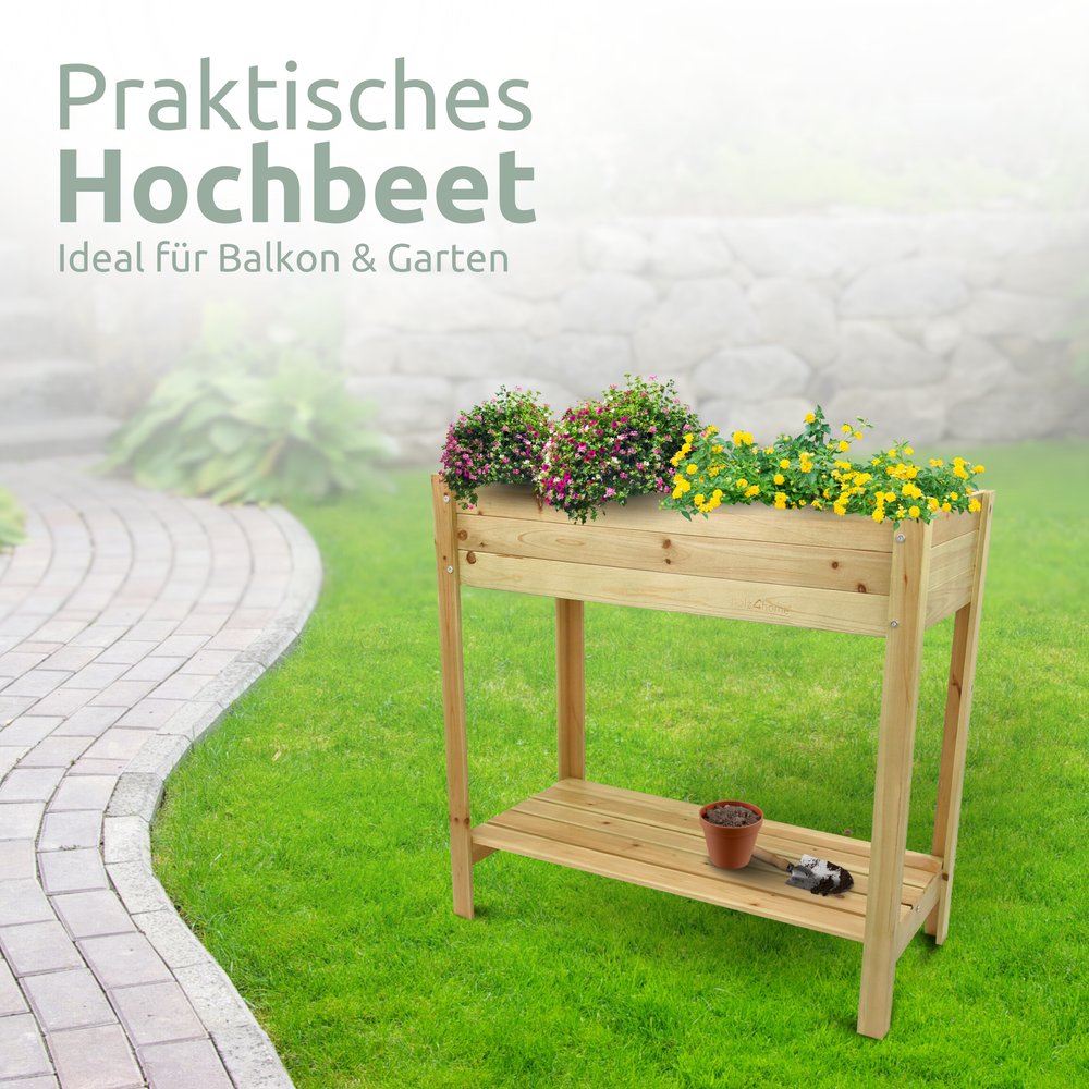 Hochbeet mit Ablage