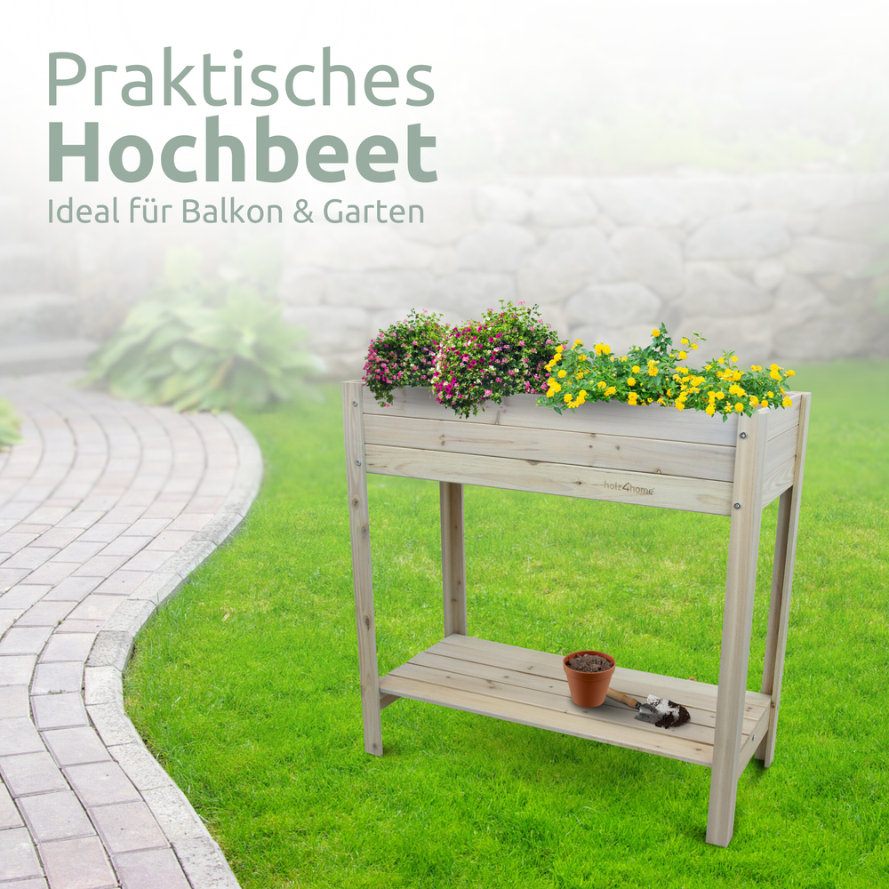 Hochbeet mit Ablage