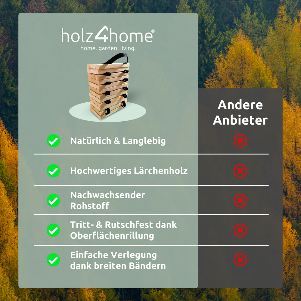 Rollweg Gartenweg aus Lärche