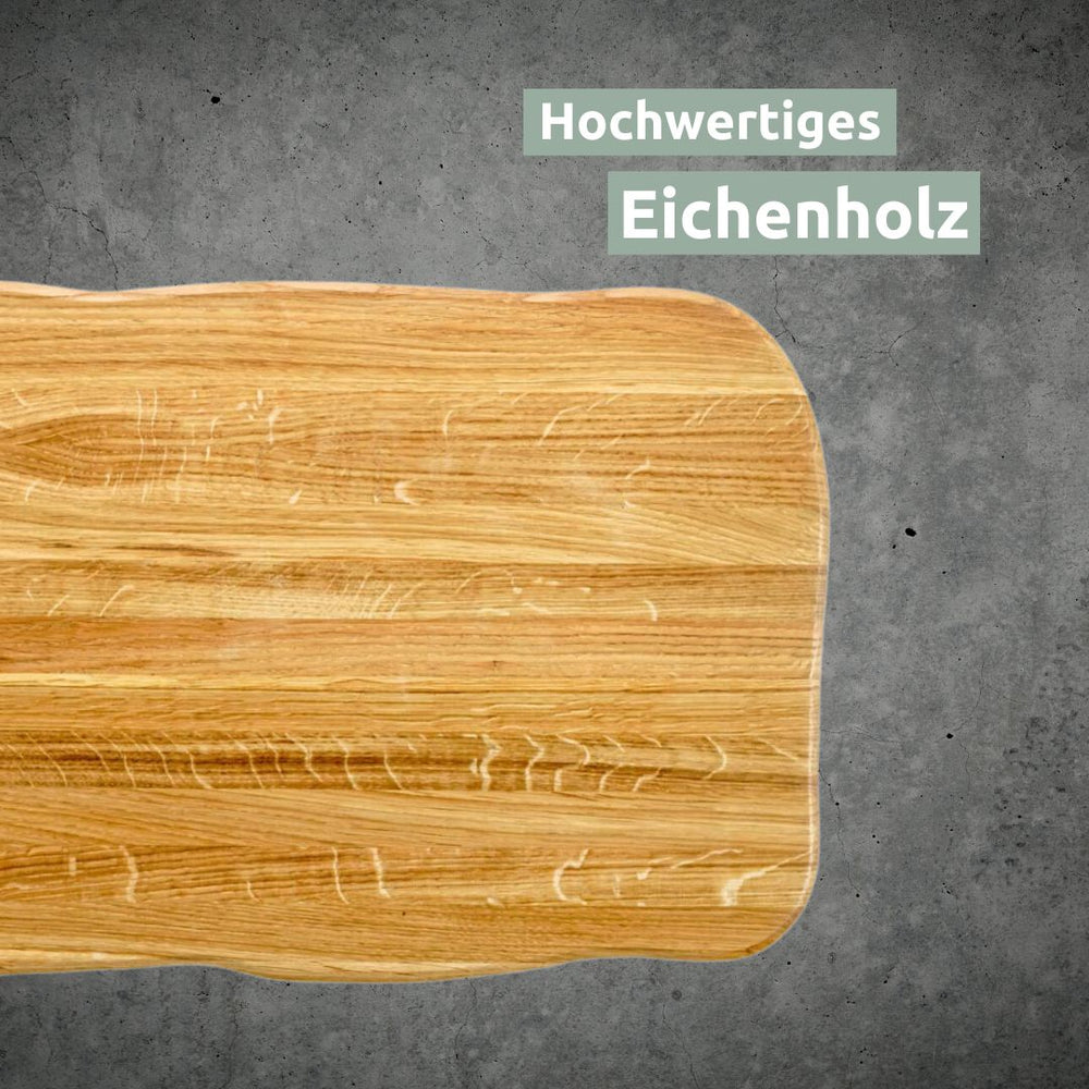 La Madera Schneidebrett Premium aus Eiche | Steakbrett | Küchenbrett von holz4home®