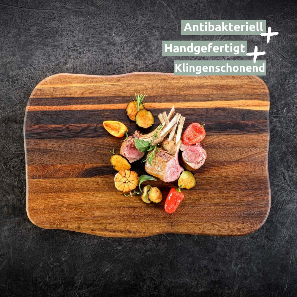 La Madera Schneidebrett Premium aus Eiche | Steakbrett | Küchenbrett von holz4home®