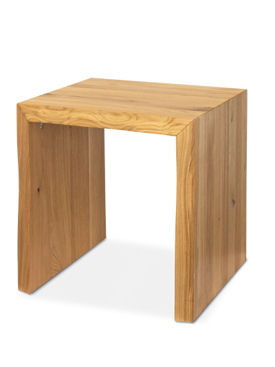 Massivholz Hocker I Bank aus Eiche mit Baumkante