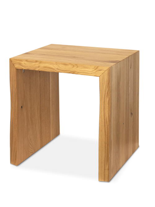 Massivholz Hocker I Bank aus Eiche mit Baumkante