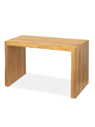 Massivholzbank aus Eiche mit Baumkante