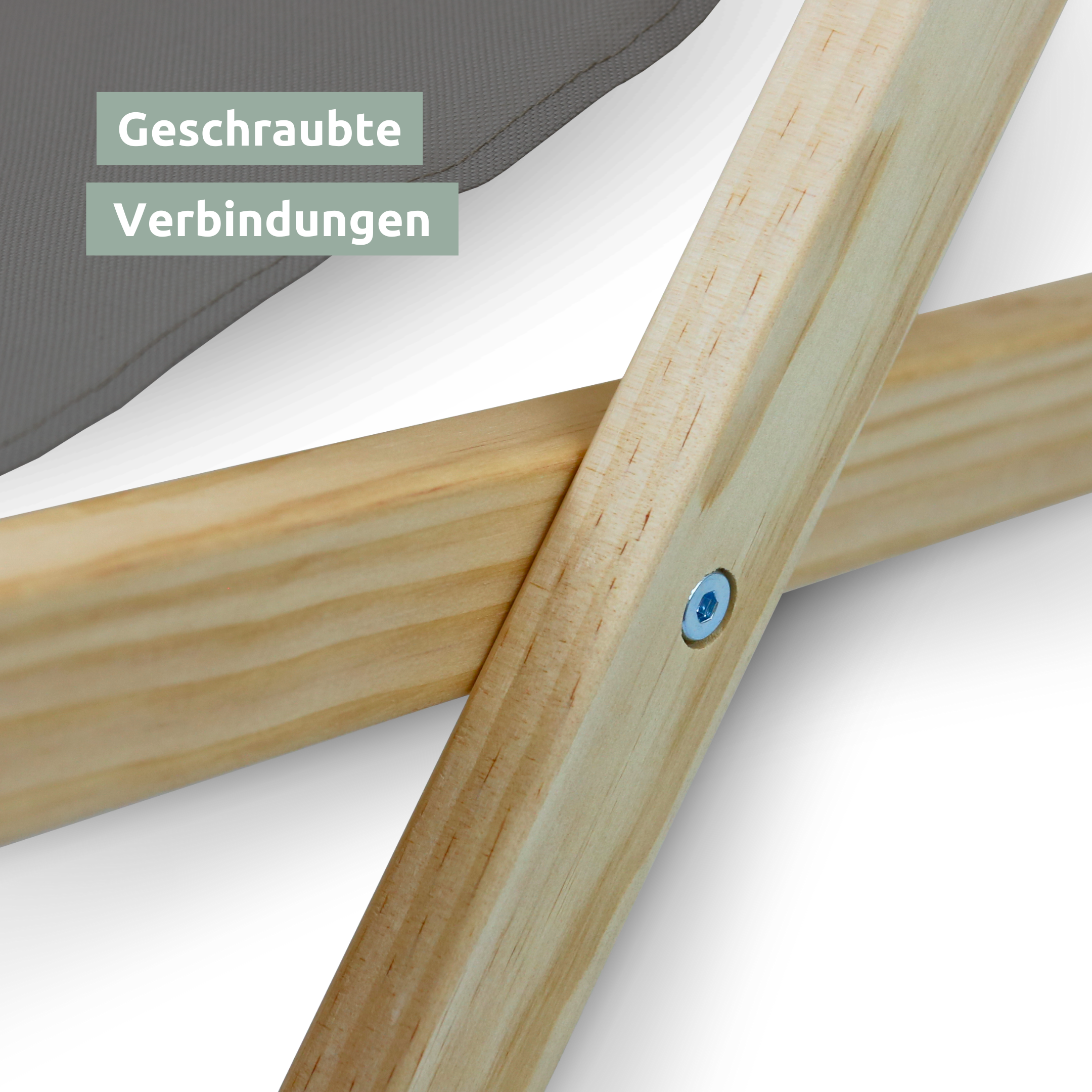 2er Set Liegestuhl aus Holz klappbar