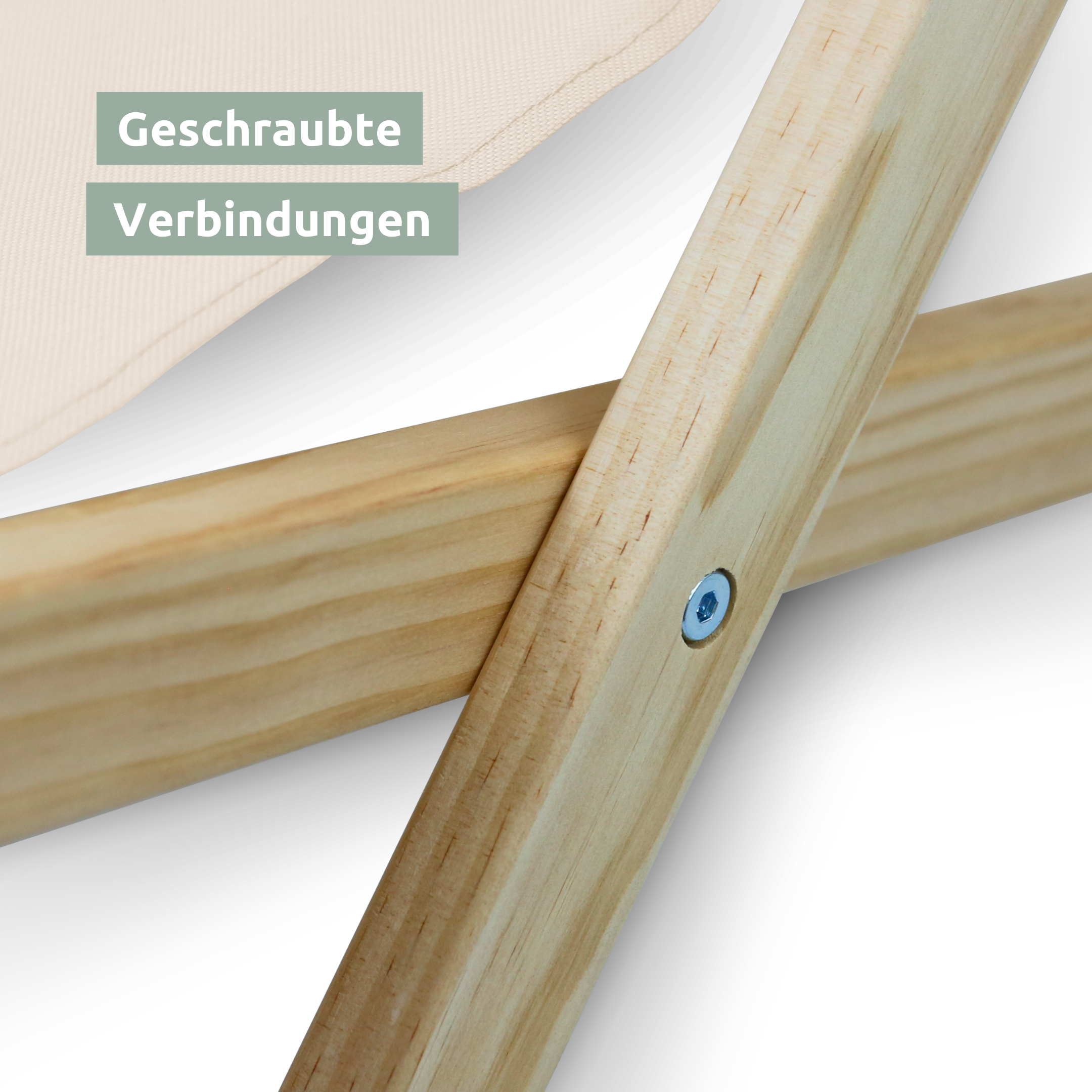 2er Set Liegestuhl aus Holz klappbar