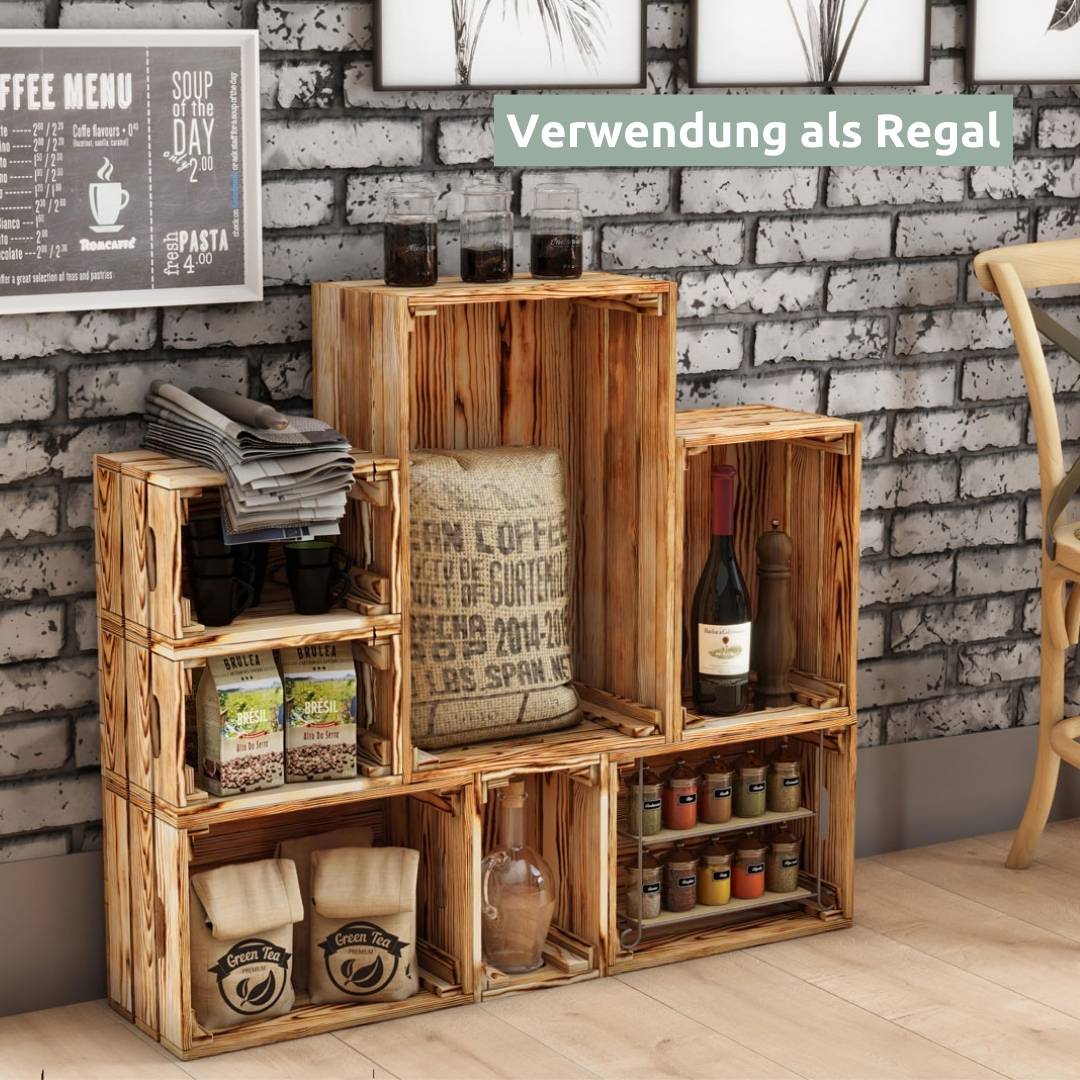 Holzkiste | Weinkiste „natur“ zum Dekorieren von holz4home®