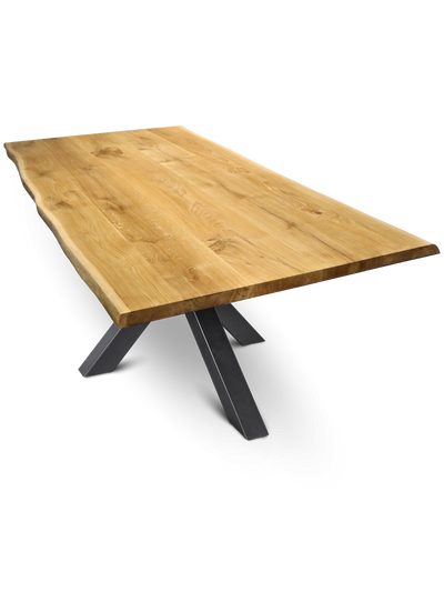 Massivholztisch mit Baumkante 180x85cm