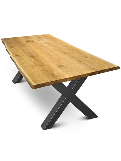 Massivholztisch mit Baumkante 180cm x 85cm